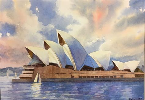 Sydney Opera House Plein Air Watercolor Architecture Design Drawing