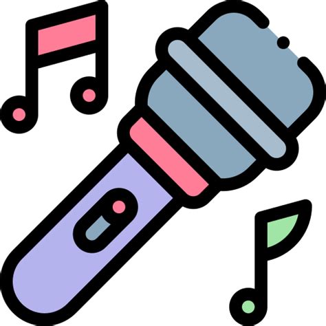 Karaoke Detailed Rounded Lineal Color Icon