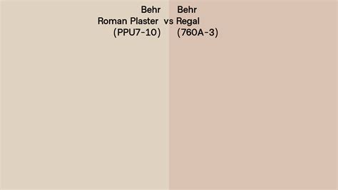 Behr Roman Plaster Vs Regal Side By Side Comparison