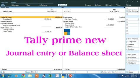 Tally Prime Tutorial In Hindi Journal Entry In Tally Prime How To