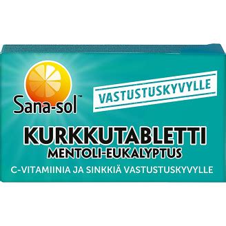 Kurkkutabletti Sana Sol 16 Kpl Mentoli Eukalyptus Tokmanni Fi