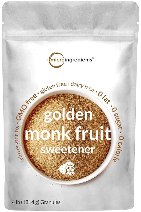 Golden Monk Fruit Sweetener With Erythritol Pounds No After Taste