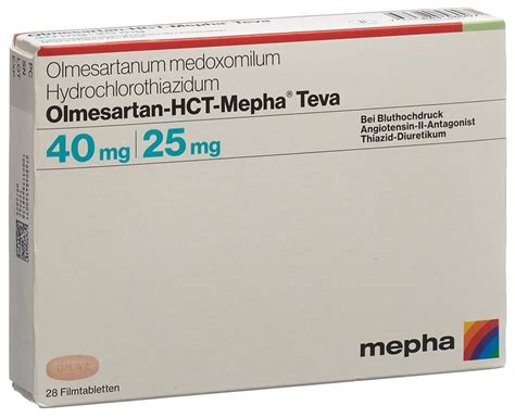 Olmesartan Hct Mepha Teva Filmtabl 40mg 25mg Blist 28 Stk Online