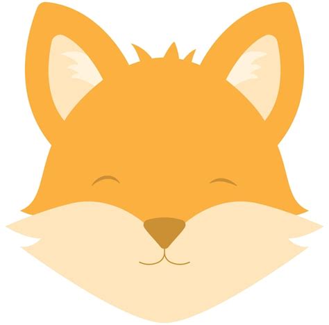 Premium Vector Cute Handdrawn Fox Face