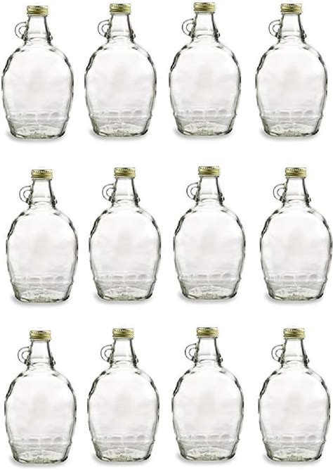 Amazon Premium Vials 12 Ounce 12 Pack Empty Glass Syrup Bottles