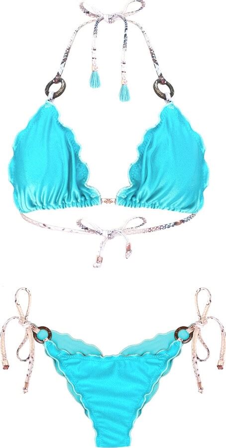 Elin Ritter Ibiza Women S Neutrals Blue Rose Gold Aqua Bikini