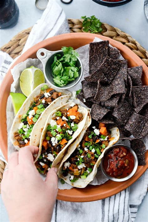 Chorizo Sweet Potato Black Bean Tacos Simply Scratch