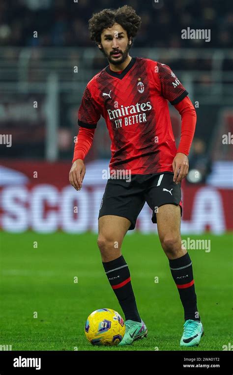 Yacine Adli Of AC Milan Seen In Action During The Serie A 2023 24