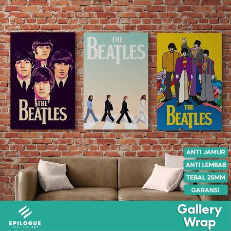 Jual Poster The Beatles Kayu Frameless 40x60 Wall Art Hiasan Dinding