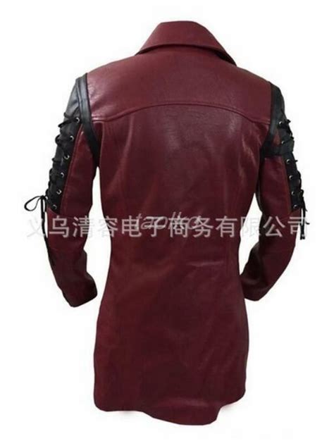 Men Steampunk Gothic Faux Leather Coat Goth Matrix Trench Coat Nightclub Cosplay Ebay