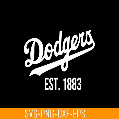 Dodgers Est 1883 Text Svg Major League Baseball Svg Mlb Lo Inspire