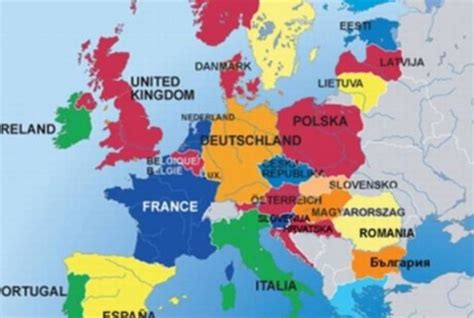 Karta Evrope Sa Drzavama Sestavljanka Puzzle Zemljevid Evrope