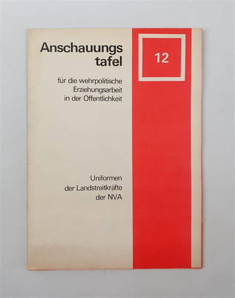 Anschauungstafel Uniformen Der Landstreitkr Fte Der Nva Ddr Museum Berlin