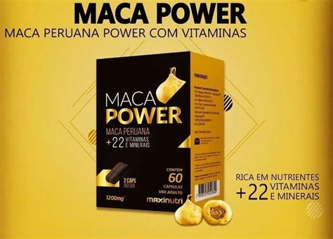 Maca Power Mg Vitaminas E Minerais Maxinutri Caps