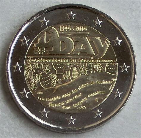 2 Euro Gedenkmünze Frankreich 2014 70 Jahre D Day Unz Wesermünze