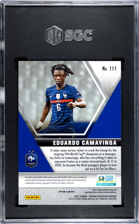 Panini Mosaic Uefa Euro Eduardo Camavinga Red Reactive Prizm