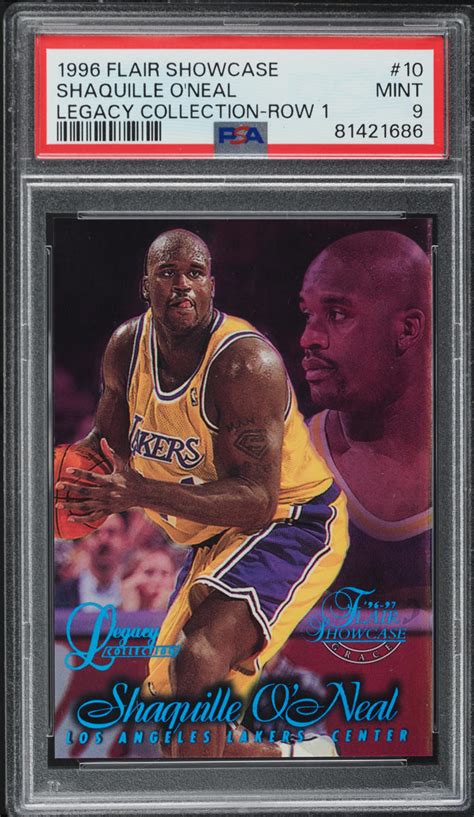 1996 Flair Showcase Legacy Collection Row 1 Shaquille O Neal 150 10