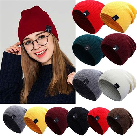 Bonnet tricoté solide et mignon pour femme et homme casquette chaude