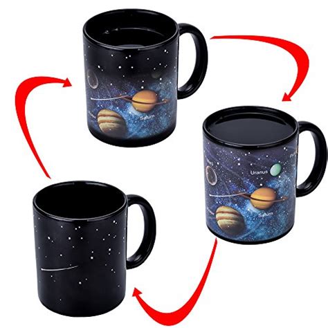 Antner Magic Heat Changing Coffee Mug Solar System Ceramic Heat