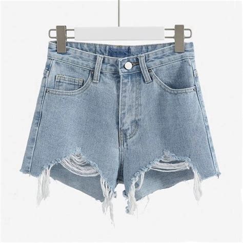 Jual Celana Jeans Pendek Wanita Hot Pants Jeans Korean Style High Waist