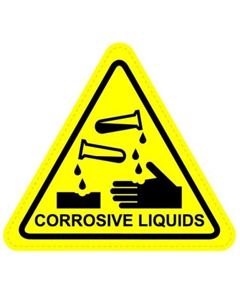 Corrosive Liquids Warning Sign Sticker