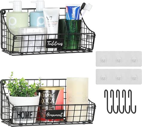 Wall Hanging Storage Basket X Cosrack Large Wire Wall Baskets With S