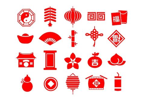 Premium Vector Chinese New Year Icon Set 20icons