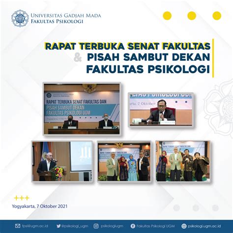 Rapat Terbuka Senat Fakultas Dan Pisah Sambut Dekan Fakultas Psikologi