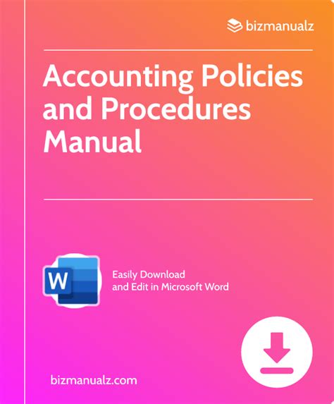 Accounting Procedure Manual Template