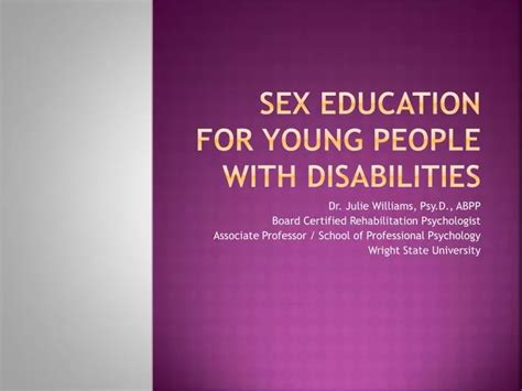 Ppt Sex Education For Young People With Disabilities Powerpoint Presentation Id2427331