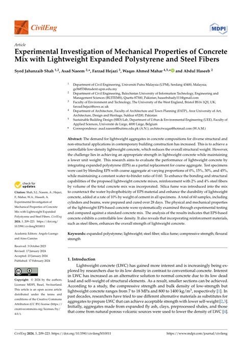 PDF Experimental Investigation Of Mechanical Properties Of Concrete