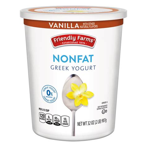 ALDI Friendly Farms Vanilla Nonfat Greek Yogurt Same Day Delivery Or