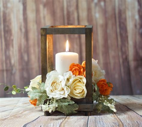 Rustic Wood Candle Lantern Wedding Lantern Rustic Lantern Etsy