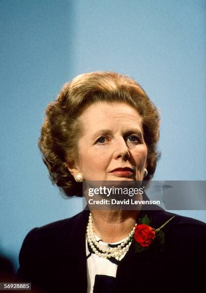 Margaret Thatcher British Prime Minister Addresses The Annual News