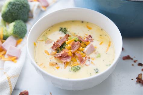 Keto Ham Soup With Broccoli Cheese Hearty Delicious Kasey Trenum