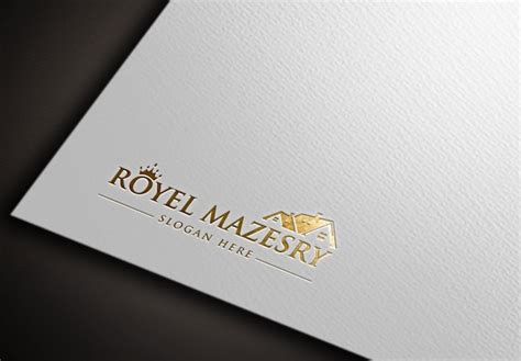 Premium PSD Isolated Golden Luxury Logo Mockup On White Paper