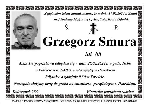 Nekrolog P Grzegorz Smura Fleet Pl