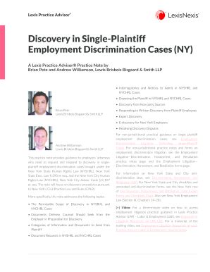 Fillable Online Discovery In Single Plaintiff Fax Email Print Pdffiller