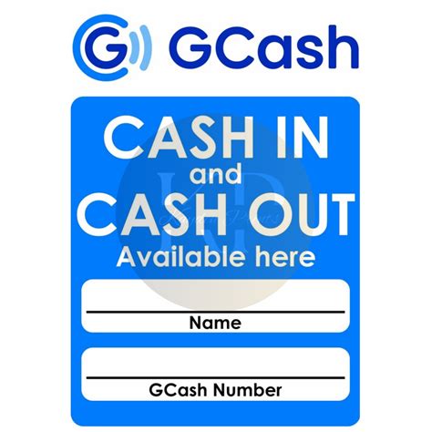 Gcash Rates Pvc Laminated Signage A Size High Quality Print