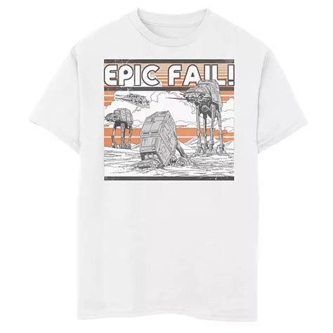 Boys 8 20 Star Wars At At Walker Epic Fail Meme Graphic Tee