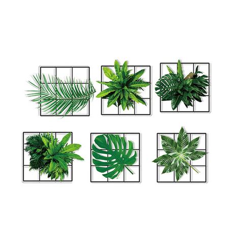 Dainzusyful Peel And Stick Wallpaper Wall Decor 3D Green Plantes Wall