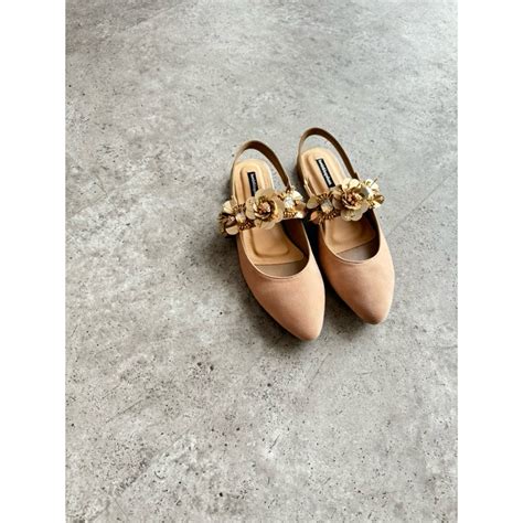 Jual Bembiibloopshoes Sachi Flat Velvet Nude Shopee Indonesia