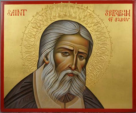 Saint Seraphim Of Sarov Decorated Halo Orthodox Icon Blessedmart