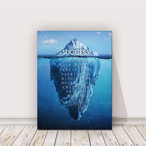 Iceberg Success Canvas Print Motivational Wall Art Office Etsy