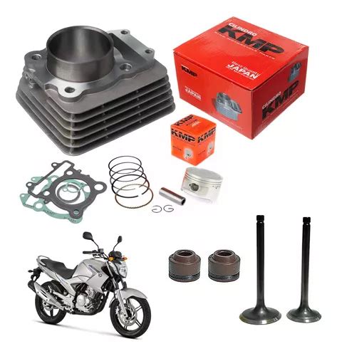 Kit Cilindro Motor Kmp Valvulas Yamaha Fazer 250 2006 A 2013