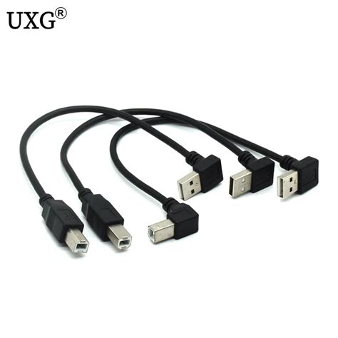 Usb Up Down Bend Type B Male To Up Down 90 Degree Angled Usb 2 0 Male Cable For Printer