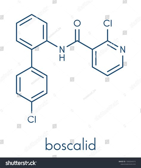 Boscalid Fungicide Molecule Skeletal Formula Stock Vector Royalty Free