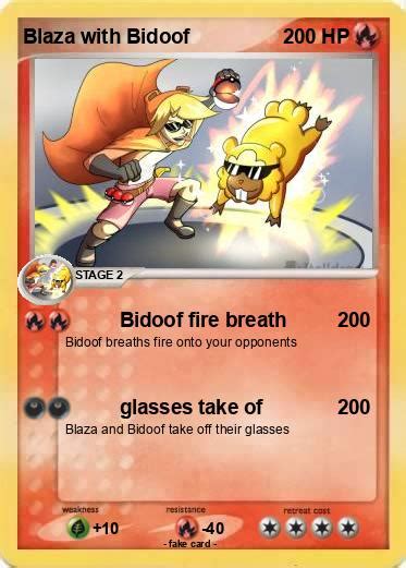 Blaza And Bidoof Pokemon Card Rsocksfor1submissions