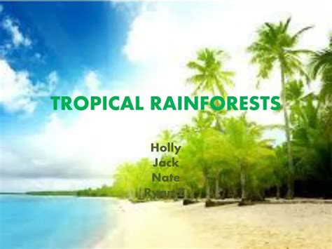 Ppt Tropical Rainforests Powerpoint Presentation Free Download Id