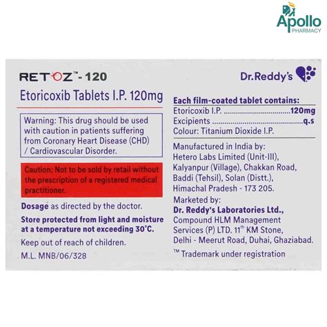 Retoz Tablet S Price Uses Side Effects Composition Apollo